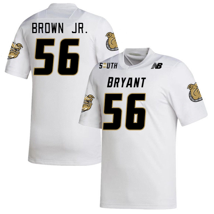 Men-Youth #56 Toby Brown Jr. Bryant Bulldogs 2023 College Football Jerseys Stitched Sale-White